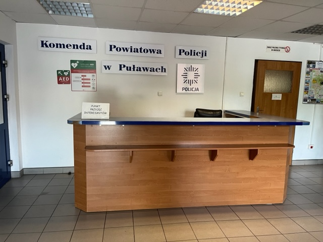 Punkt informacyjny Komendy Powiatowej Policji w Puławach