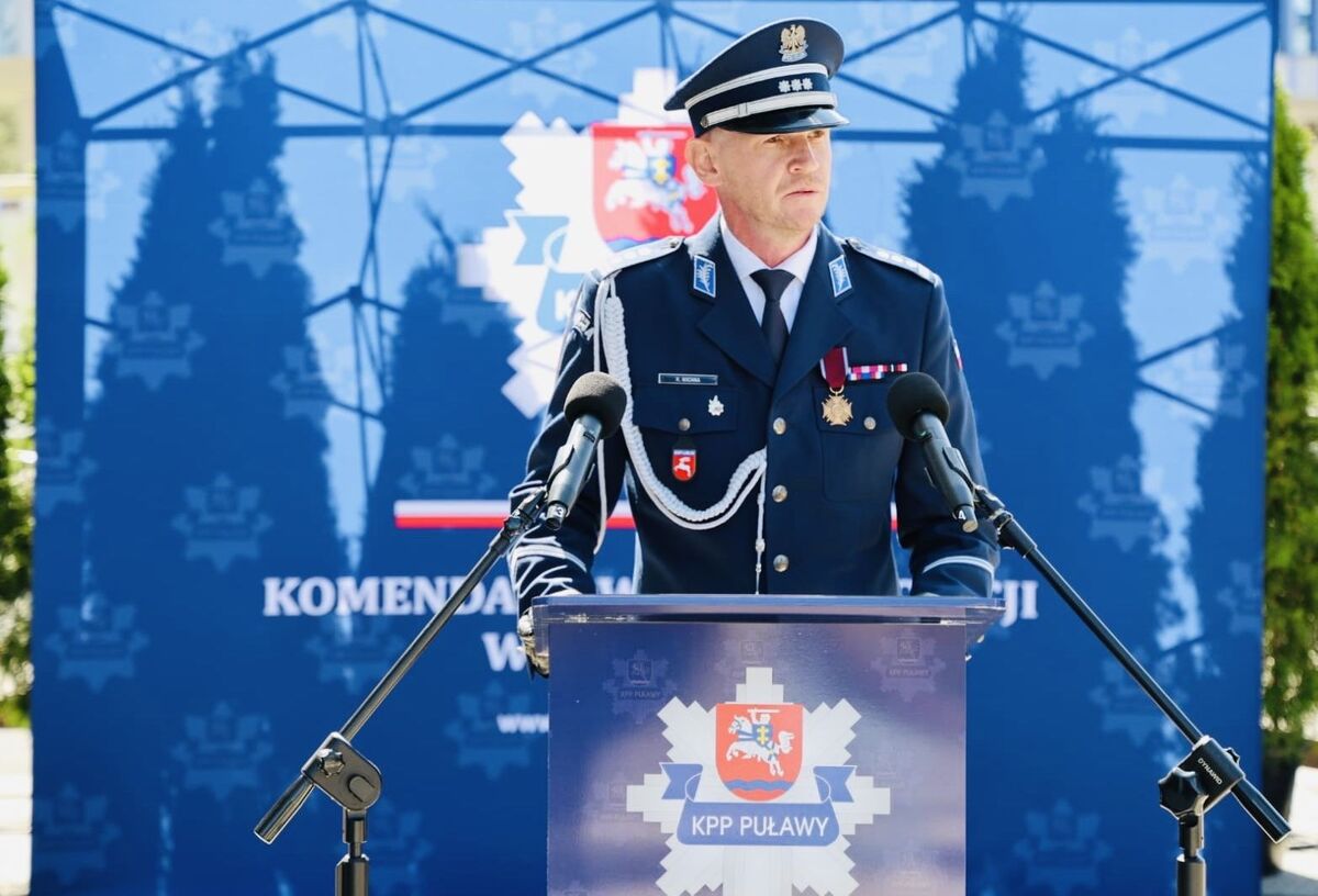 Zastępca Komendanta Wojewódzkiego Policji w Lublinie inspektor Robert Michna
