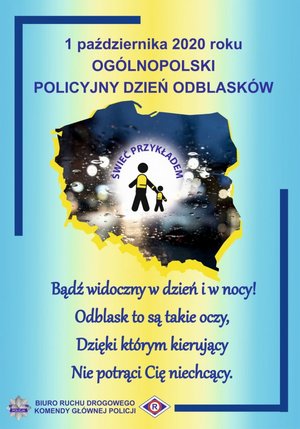 Plakat Ogólnopolski Policyjny Dzień Odblasków 2020