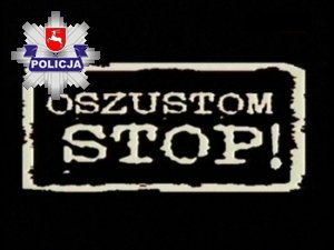 napis stop oszustom na czarnym tle