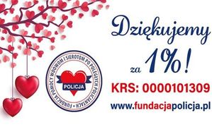 plakat fundacji pomocy wdowom i sierotom po poległych policjantach