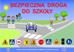 plakat akcji bezpieczna droga do szkoły