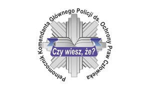 logo komendy głównej policji z napisem Pełnomocnik Komendanta Głównego Policji do spraw ochrony praw człowieka