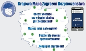 mapa Polski z napisami krajowa mapa zagrożeń bezpieczeństwa