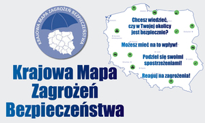 krajowa mapa zagrożeń bezpieczeństwa mapa Polski z naniesionymi punktami