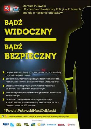 plakat akcji bądź widoczny bądź bezpieczny