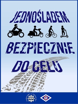 Jednośladem bezpiecznie do celu plakat