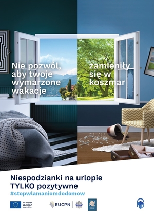 plakat Europejskiego Dnia Przeciwdziałania Włamaniom do Domów