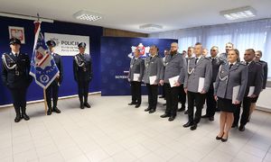 policjanci na zbiórce  foto. Sławomir Kłak