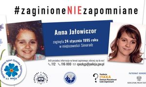 wizerunek zaginionej Ani Jałowiczor 10 letniej i symulacja obecnego wyglądu