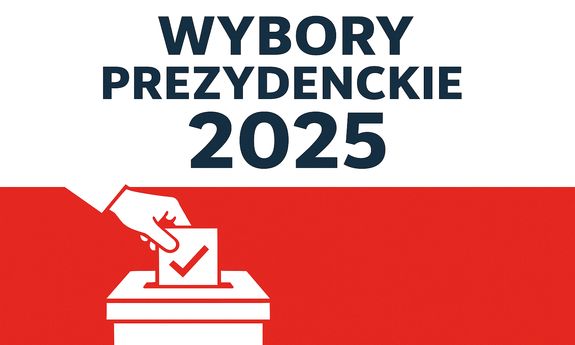 plakat biało czerwony z napisem wybory prezydenckie 2025