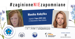 Wizerunek zaginionej Moniki
