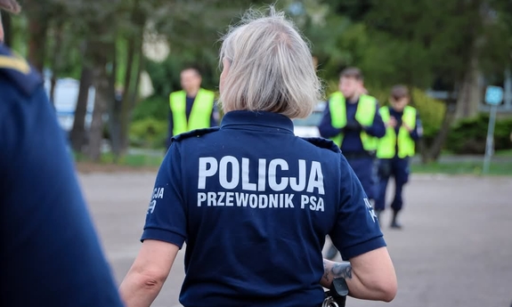grupa policjantów na ulicy