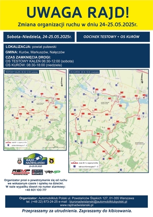 mapa trasy rajd nadwiślański