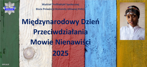 grafika z napisami międzynarodowy dzień przeciwdziałania mowie nienawiści