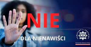 nie dla nienawiści kobieta zasłaniająca się dłonią
