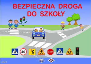 bezpieczna droga do szkoły plakat