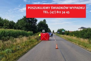 miejsce wypadku oddzielone parawanem