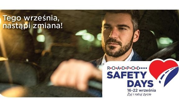 Tego września nastąpi zmiana Safety Days 2025 mężczyzna za kierownicą