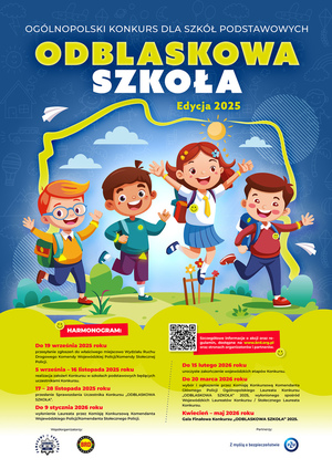 plakat konkursu Odblaskowa szkoła