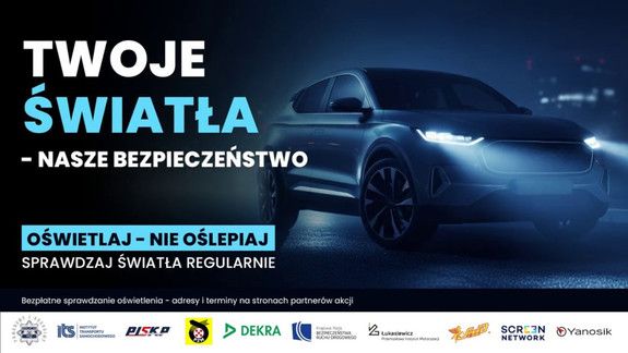 Twoje światła nasze bezpieczeństwo i samochód na światłach