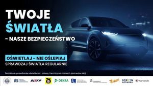 Twoje światła nasze bezpieczeństwo i samochód na światłach