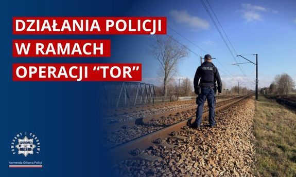 policjant przy torach