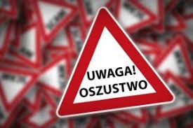 uwaga oszustwo ostrzeżenie w trójkącie ostrzegawczym