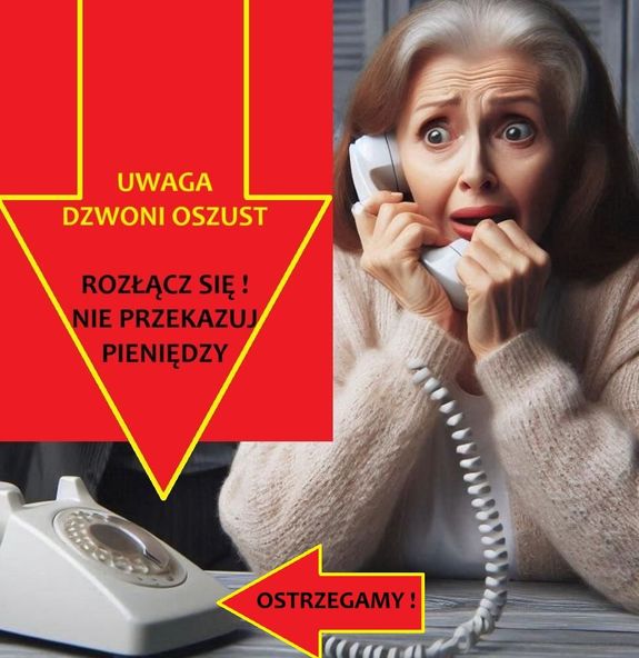 PRZERAŻONA SENIORKA PRZY TELEFONIE