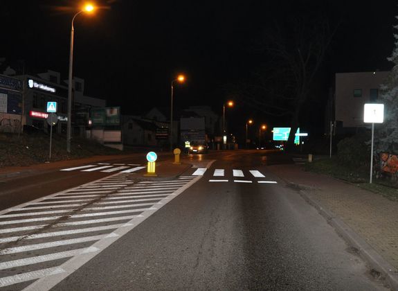 przejście dla pieszych na ulicy Zielonej w Puławach