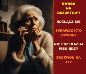 PRZESTRASZONA SENIORKA OBOK PORADY JAK NIE DAĆ SIĘ OSZUKAĆ
