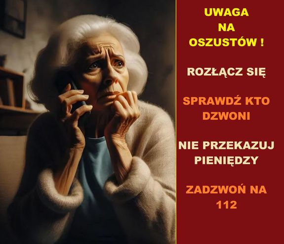 PRZESTRASZONA SENIORKA OBOK PORADY JAK NIE DAĆ SIĘ OSZUKAĆ