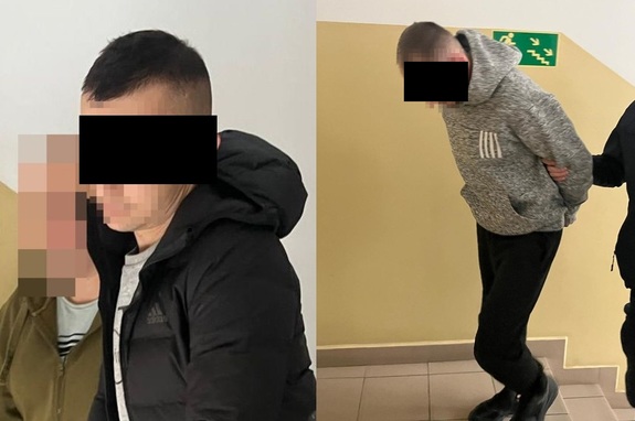 dwóch zatrzymanych mężczyzn