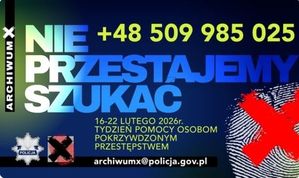 Na zdjęciu jest plakaty informujący o nagraniu archiwum x