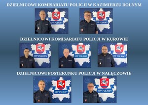Dzielnicowi z KP w Kazimierzu Dolnym KP w Kurowie PP w Nałęczowie