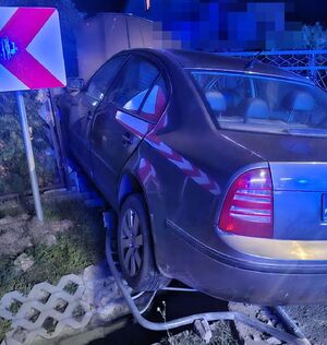 Pojazd Mki Skoda po zdarzeniu drogowym (2)