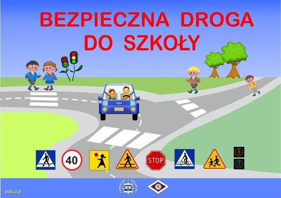 grafika przedstawiająca drogę do szkoły