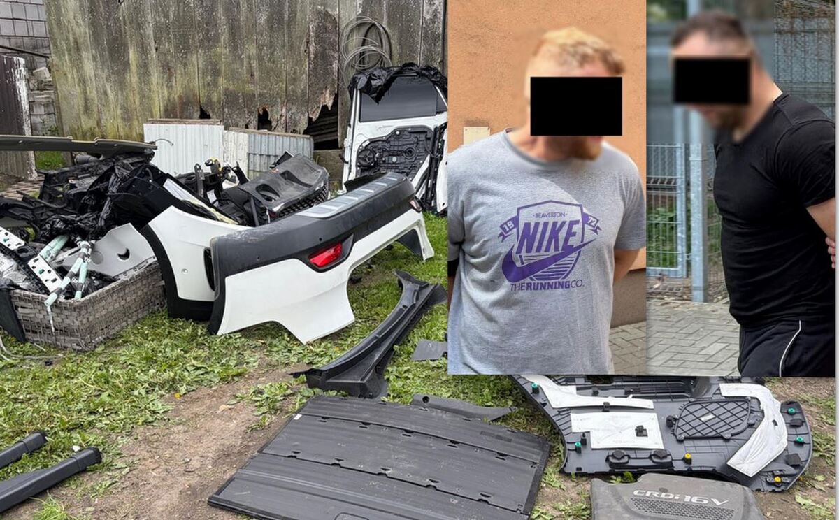 Policjanci zlikwidowali "dziuplę samochodową" i zatrzymali dwóch mężczyzn, podejrzanych o kradzież 6 samochodów