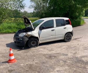 uszkodzony pojazd marki fiat